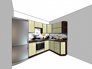 Модульная кухня Размер 200х160см Пластик